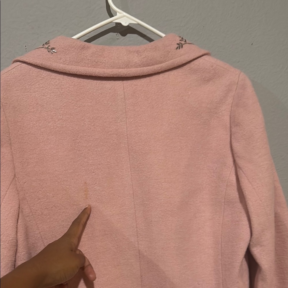 Vintage y2k Karen Kane Pink Blazer with Metallic Embellishments Sz large - Picture 11 of 14
